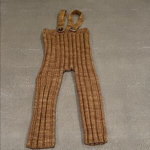 Misha And Puff Brown Knit Kids Longies Overalls